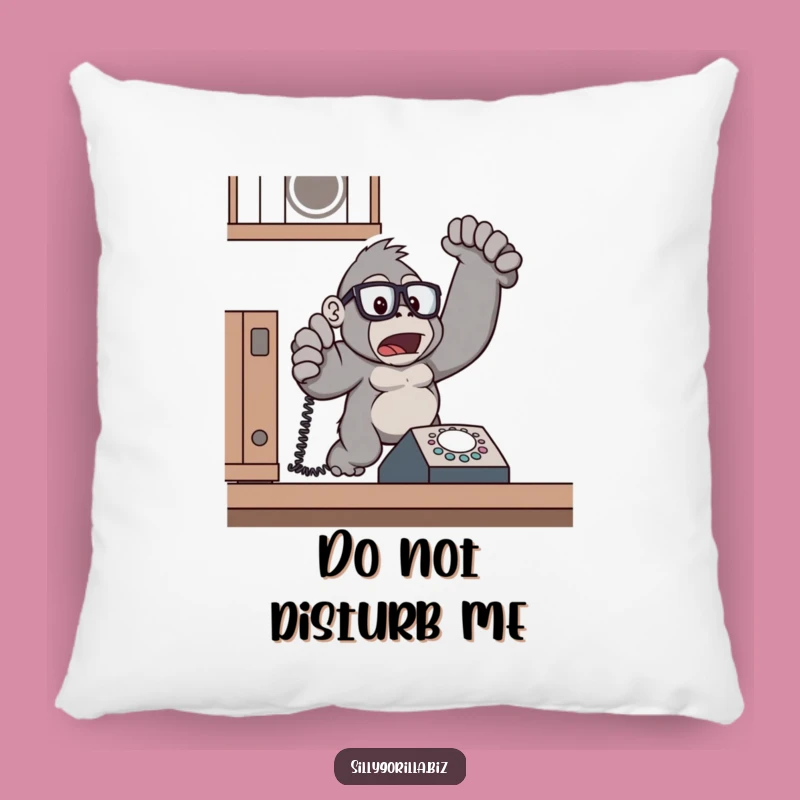 Funny Gorilla Phone Nap Pillow - Surprised Ape, Hilarious Comfort Gift