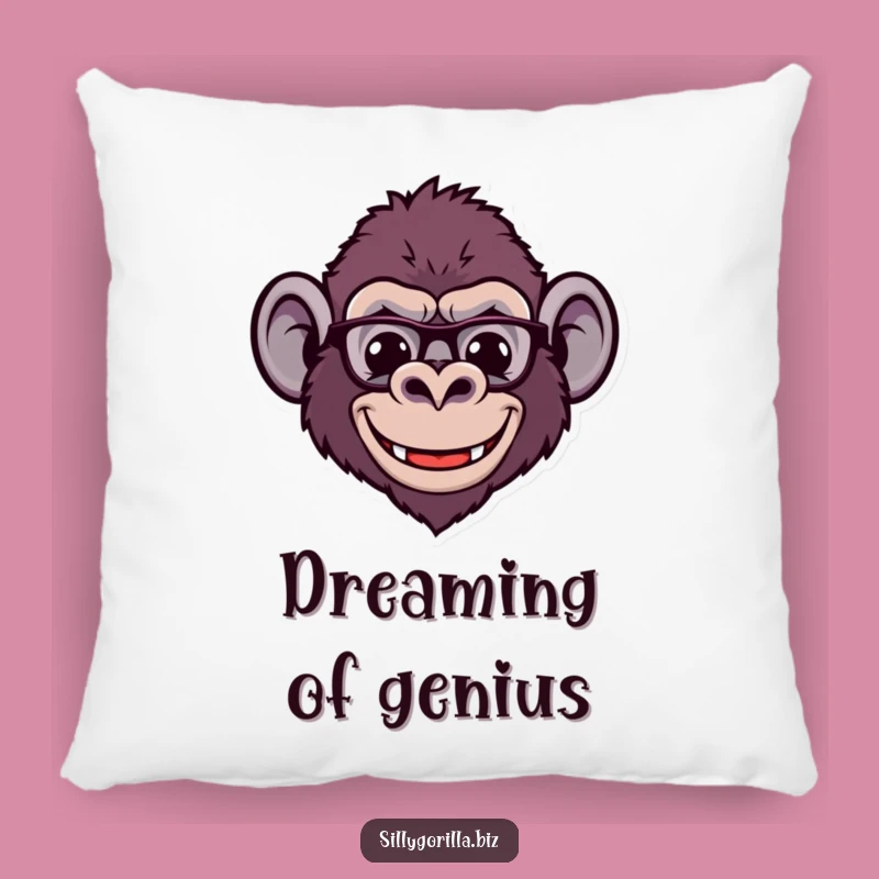Funny Gorilla Pillow: Cozy Spectacled Ape Cushion for Smart Comfort