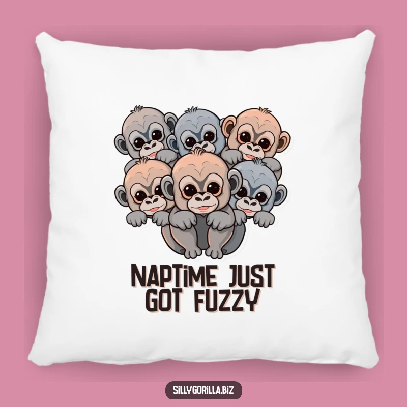 Funny Baby Gorilla Pillow - Soft Abstract Peeking Primate Cushion Gift