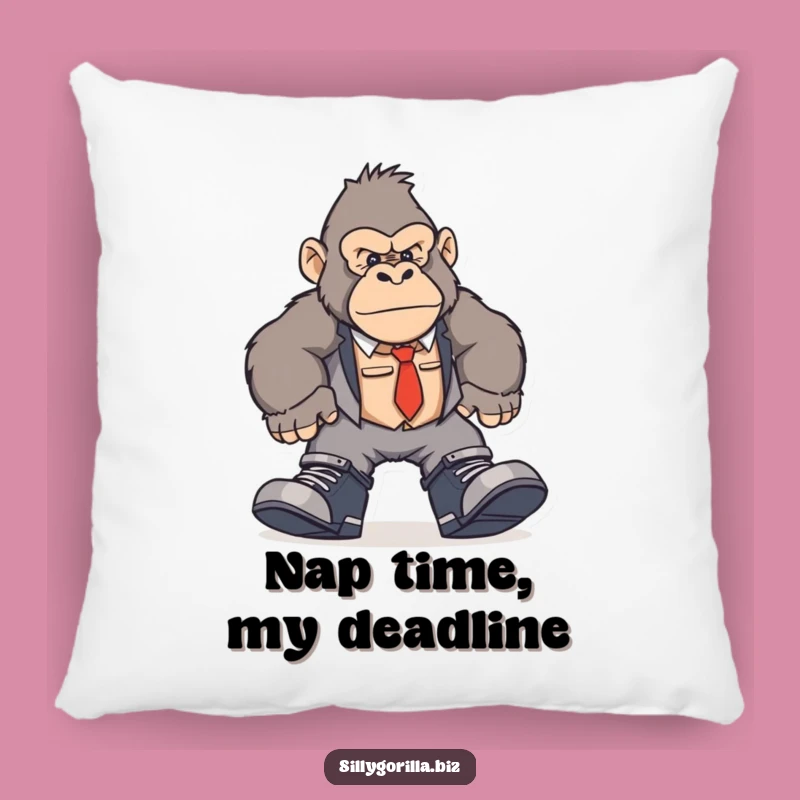 Funny Gorilla Pillow - Oversized Office Shoes Comfy Cushion Gift
