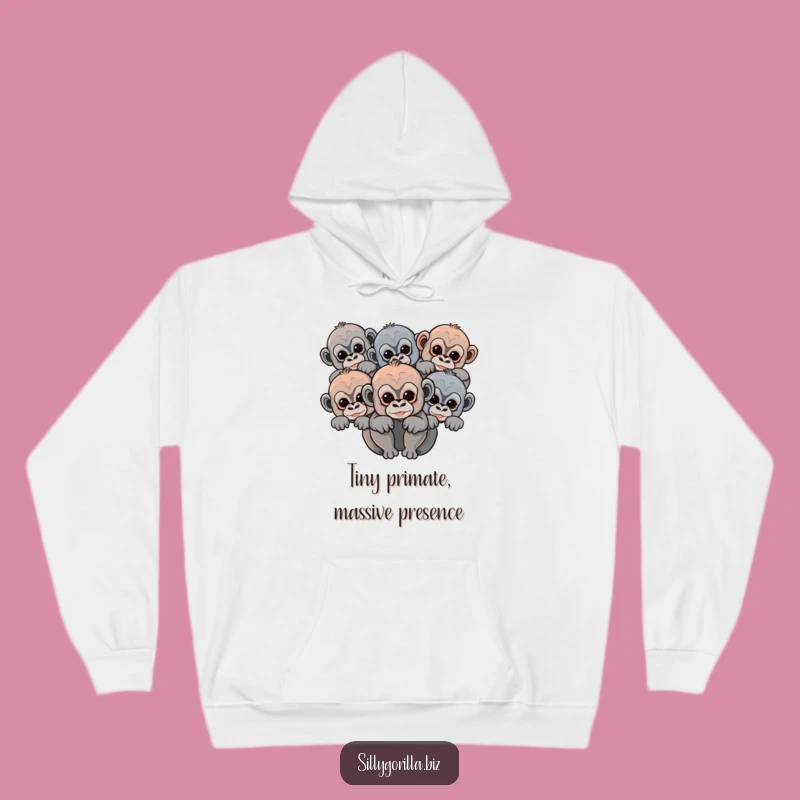 Funny Baby Gorilla Hoodie - Cozy Abstract Peeking Primate Wear Gift