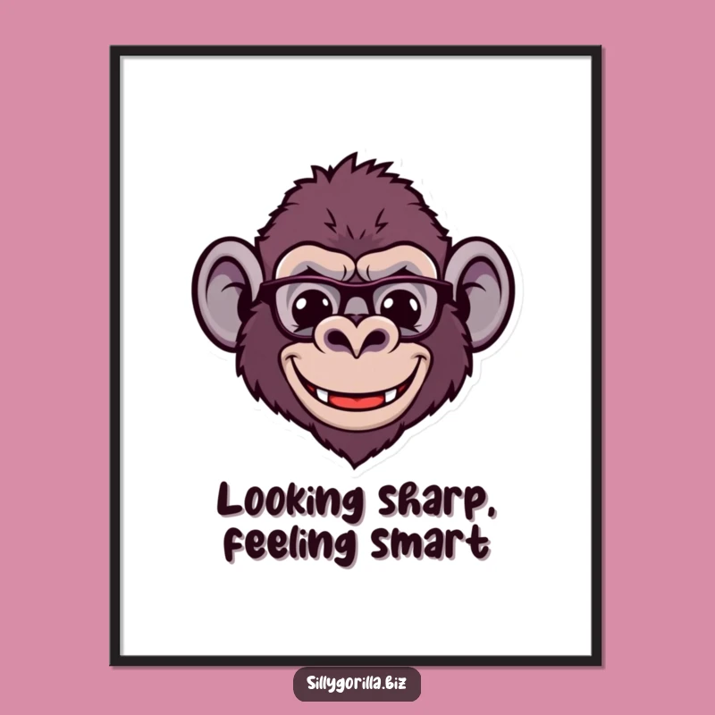 Spectacled Gorilla Art Free Printable: Funny Downloadable Decor for Smart Spaces