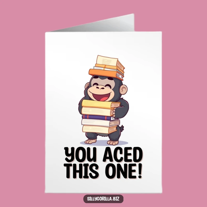 Free Printable Congrats Card: Gorilla Balancing Reports, Hilarious Success Downloadable
