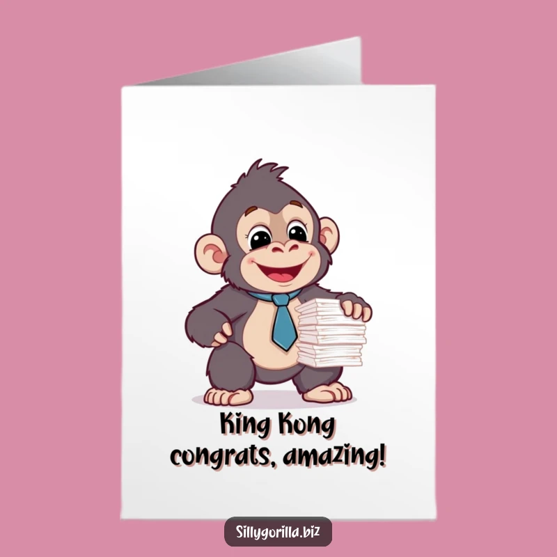 Free Printable Congrats Card: Gorilla Tie Congrats - Funny Downloadable Gift