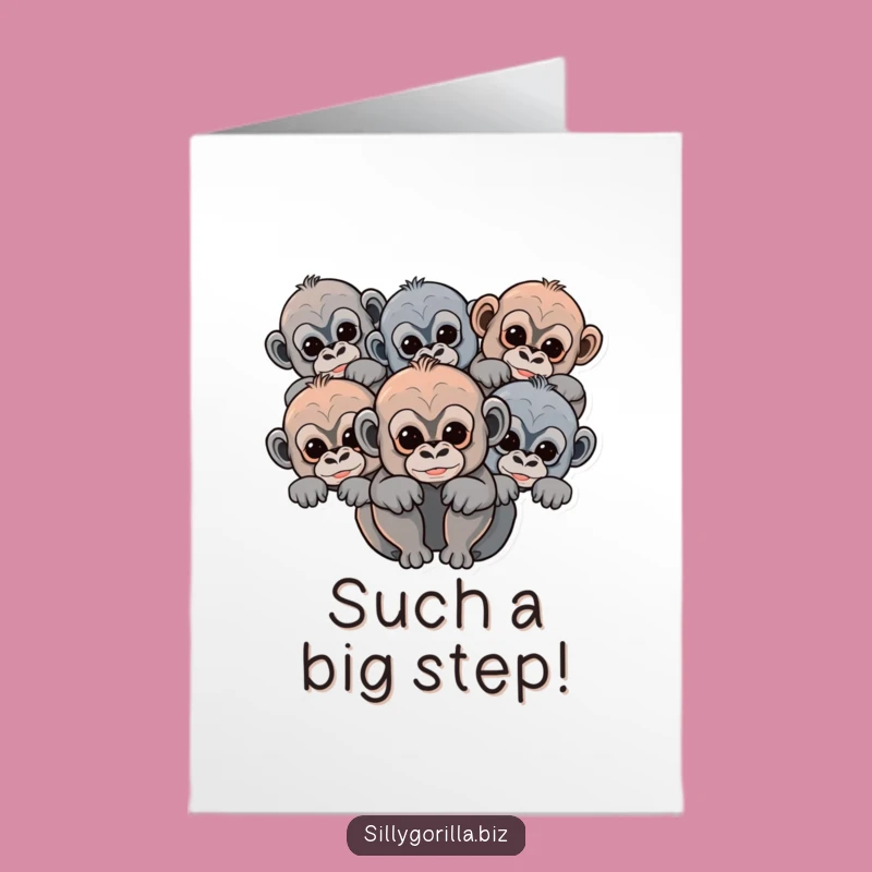 Free Printable Gorilla Congratulations Card - Baby Apes Cheer! Downloadable & Print at Home Joy