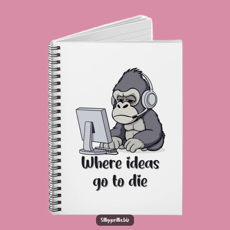 Funny Gorilla Ideas Notebook - Confused Ape Jotting Notes, Hilarious Gift Journal