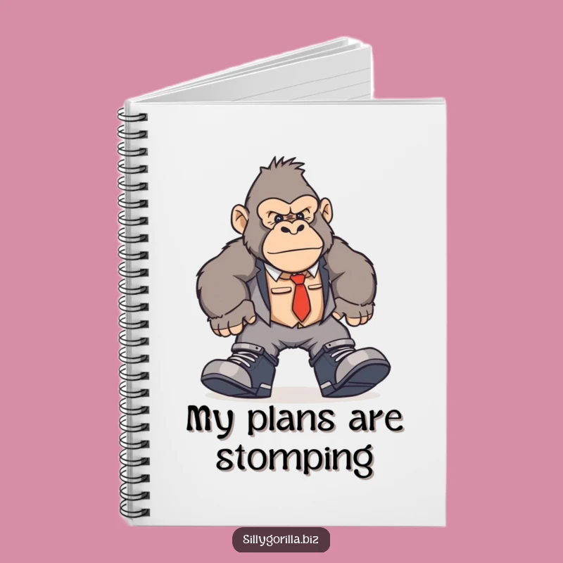 Funny Office Gorilla Notebook - Big Shoes Ape Journal Gift