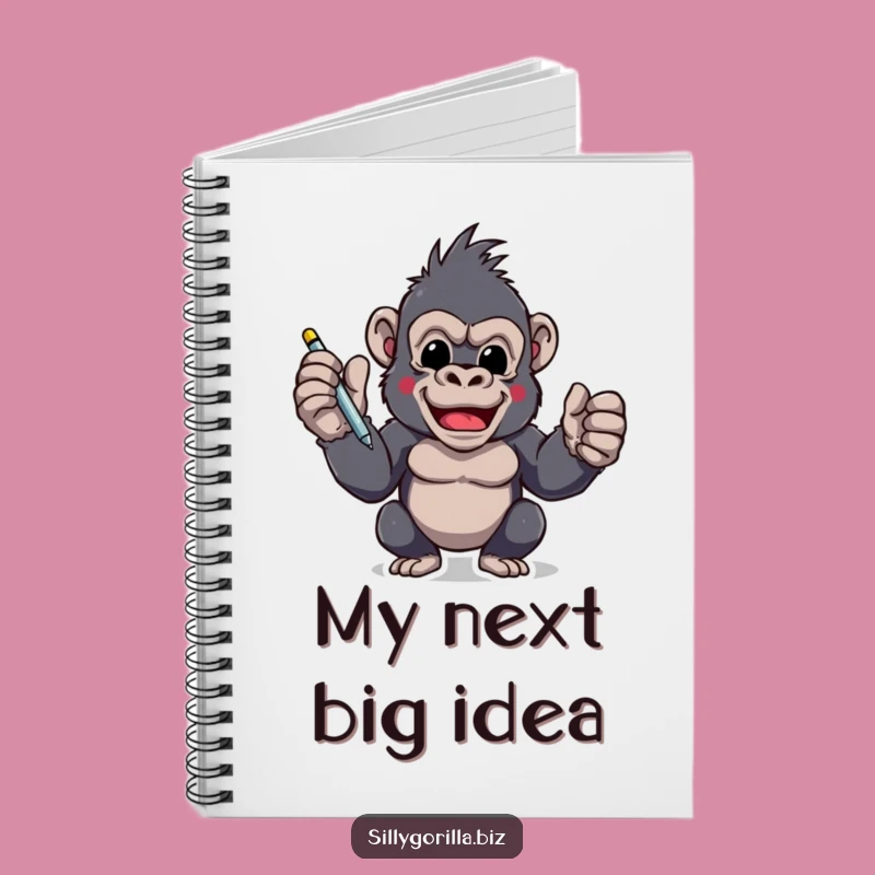 Funny Gorilla Notebook: Journal Your Plans with Signing Ape Charm